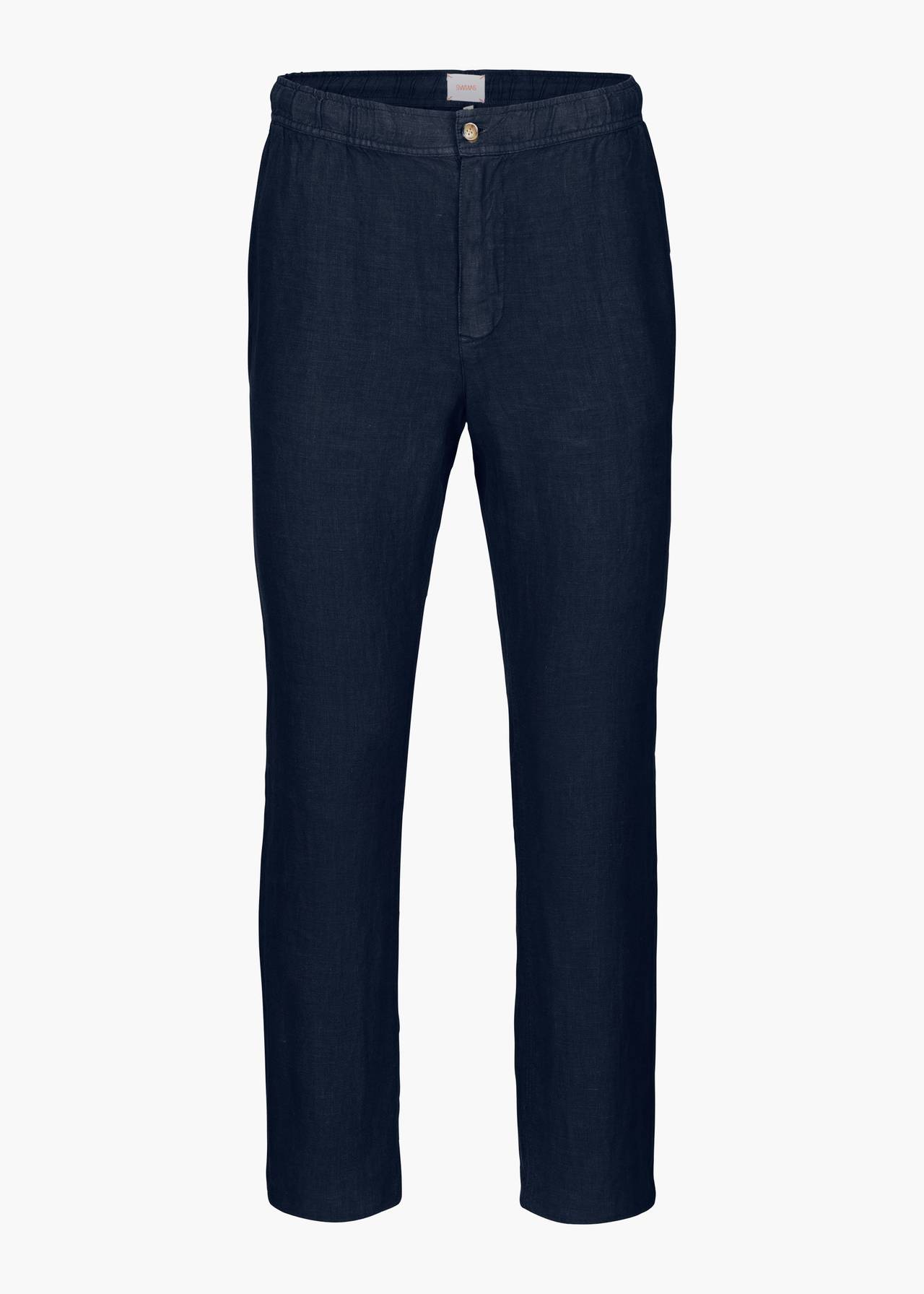 Amalfi Slim Linen Pant - Navy