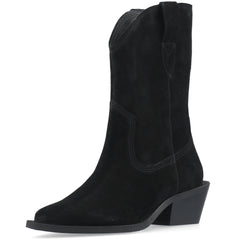 Biamona Western Boot Mid Suede - Black