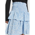 Bomba Smock Skirt - Blue W. White Flower Print
