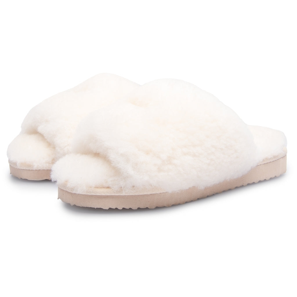 Miriam Fur Slipper - Off White