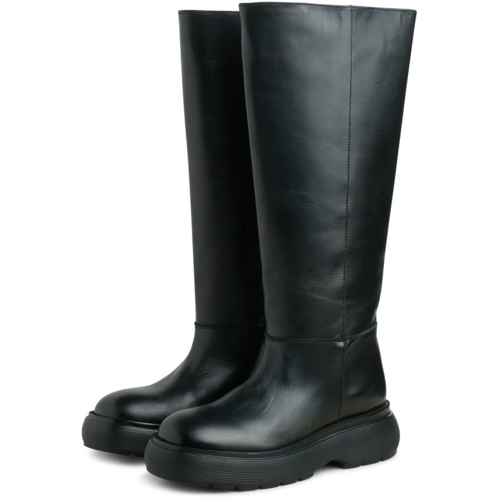 Cloud High Boot - Black Leather