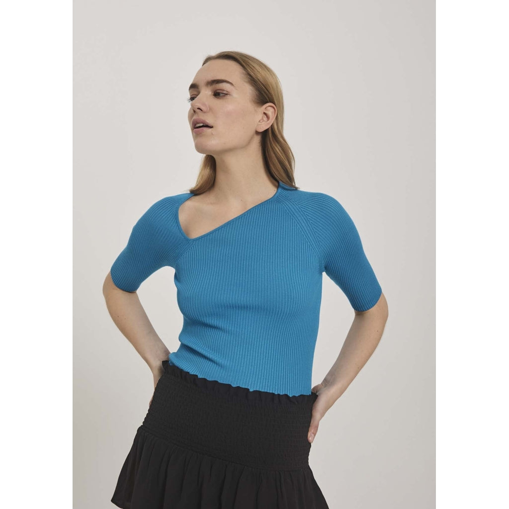 Sherry Knit Tee - Ibiza Blue