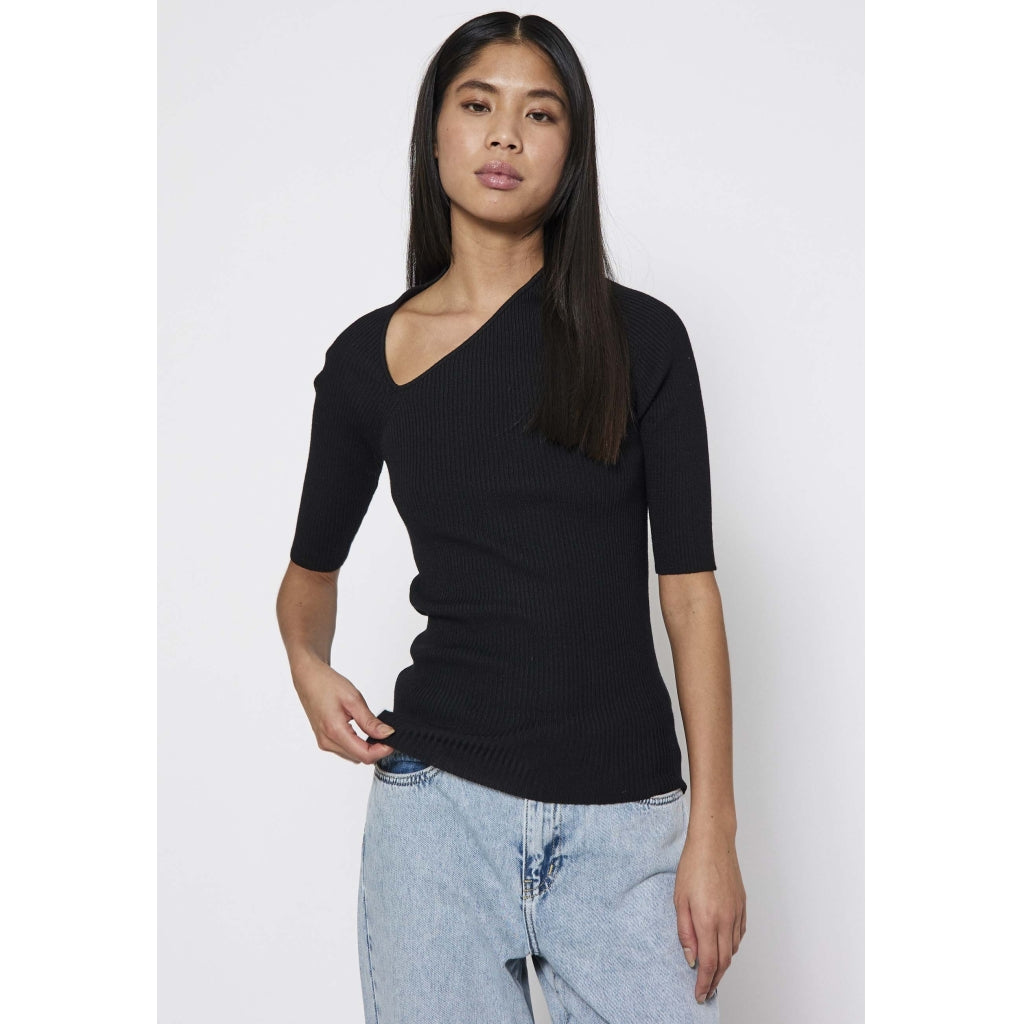 Sherry Knit Tee - Black