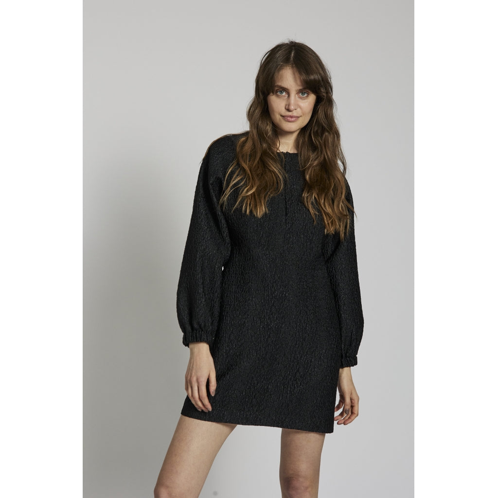 Gia O-Neck Dress - Black