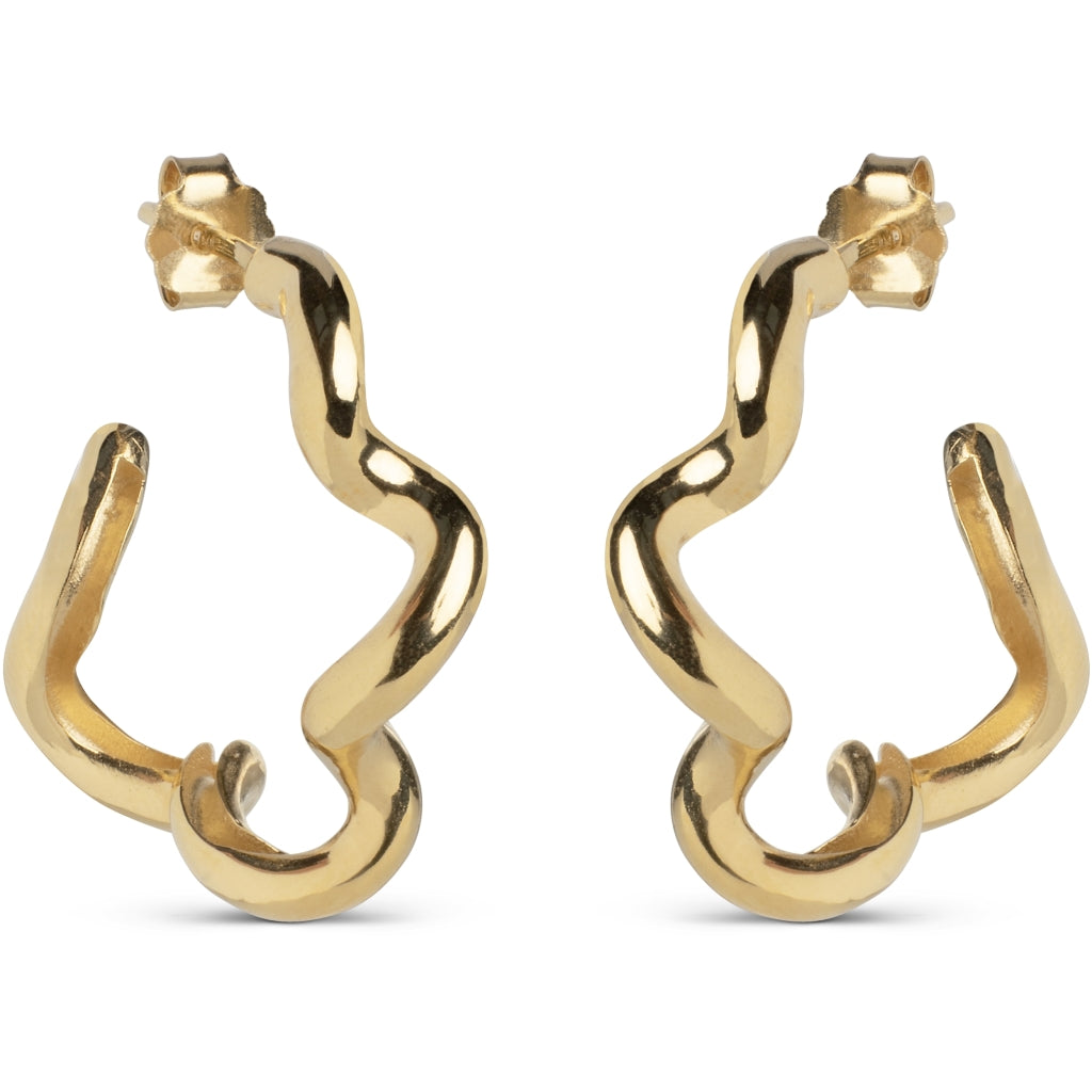 Curly Hoops - 925S/GP