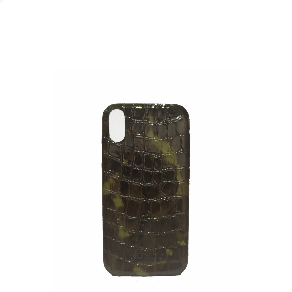 iPhone 11 Pro Mobilskal Croco - Gloss Green/Black