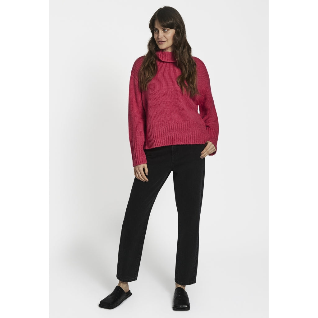 Fuscia Knit Top - Bright Pink