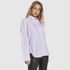 Helen Shirt - Lilac Stripe