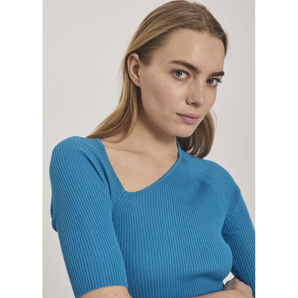 Sherry Knit Tee - Ibiza Blue