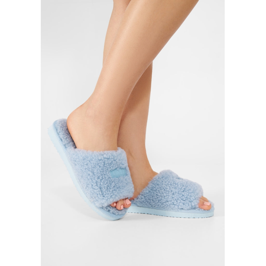 Miriam Fur Slipper - Light Blue