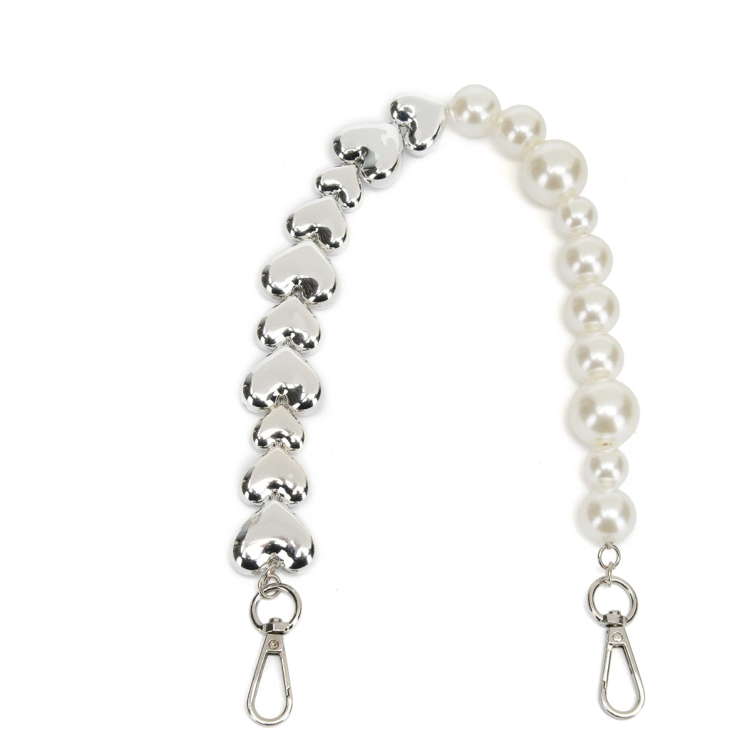 Chain W/Hearts - Silver