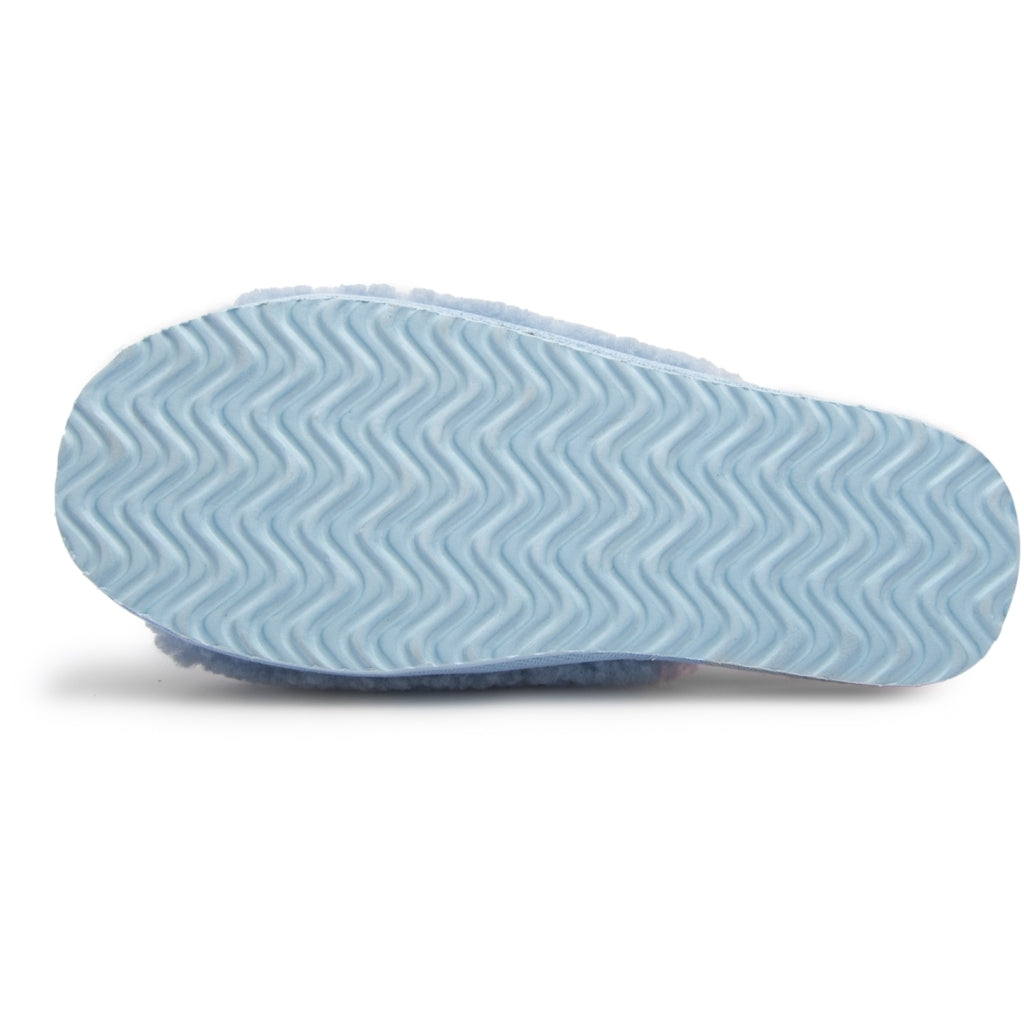 Miriam Fur Slipper - Light Blue