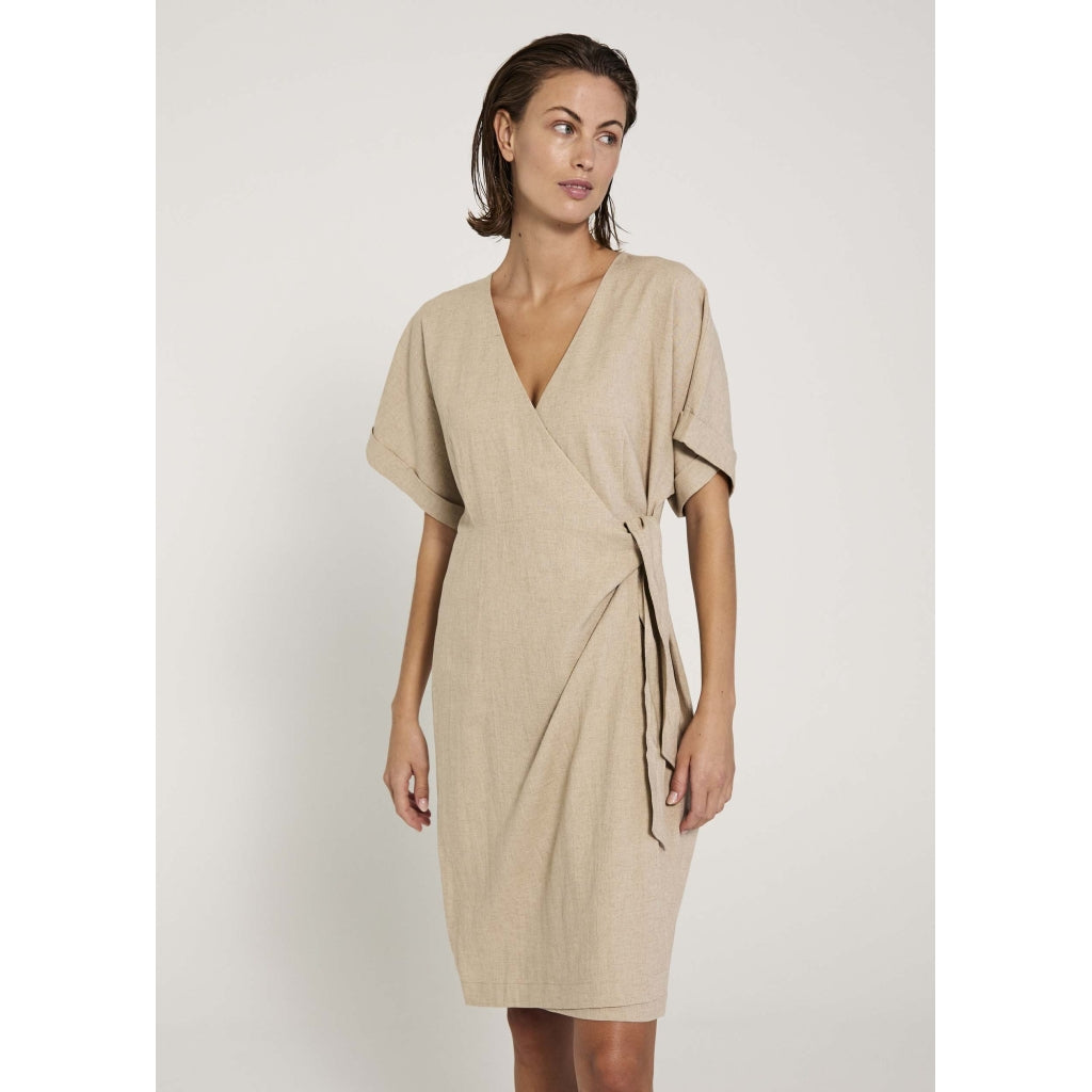 Esi Wrap Dress - Beige