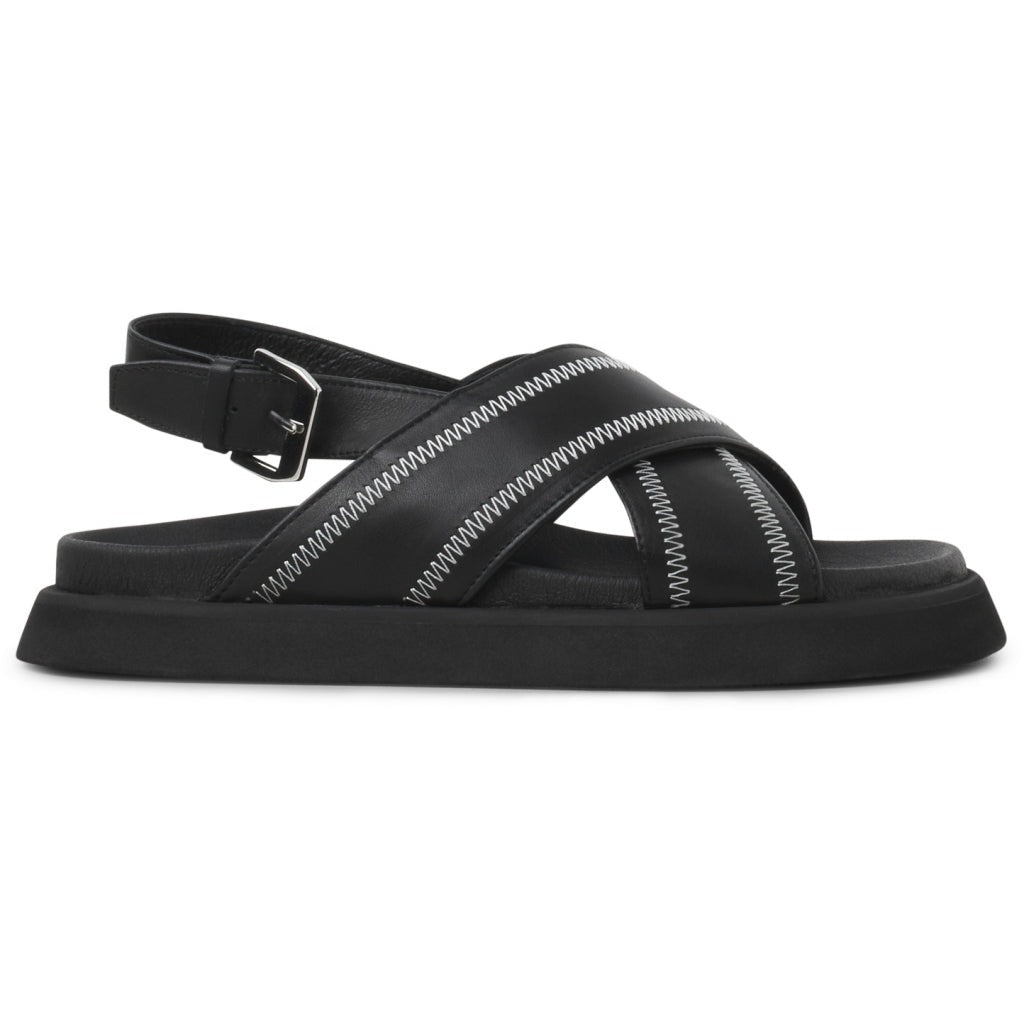 Yodi Stitched - Black Leather
