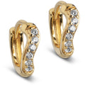 Sparkling Curve Small Hoops - Clear CZ