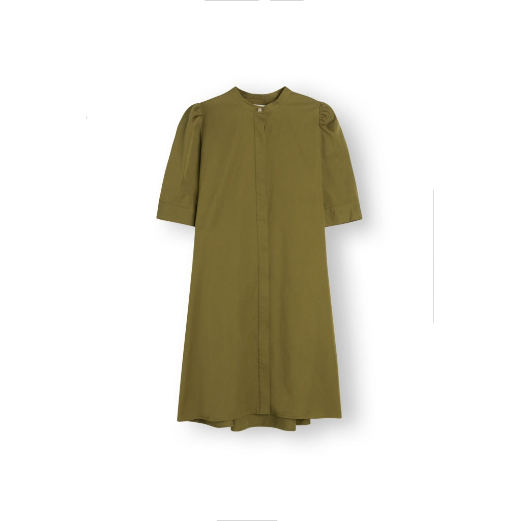 Billie Low Collar Dress - Army