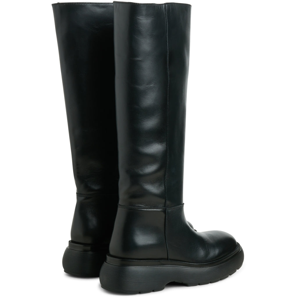 Cloud High Boot - Black Leather