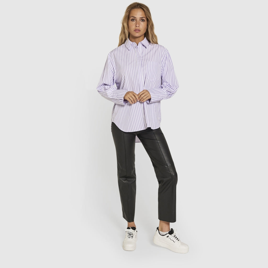 Helen Shirt - Lilac Stripe