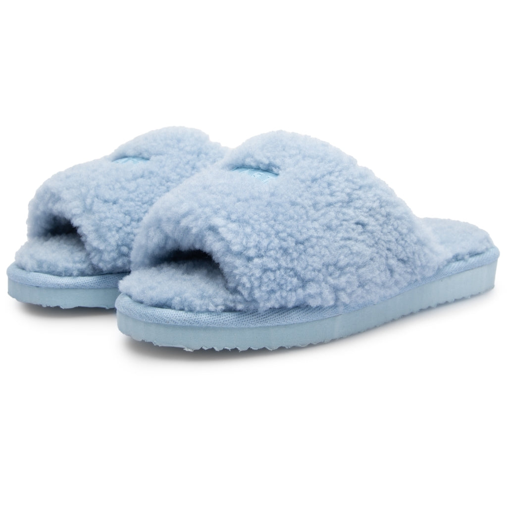Miriam Fur Slipper - Light Blue