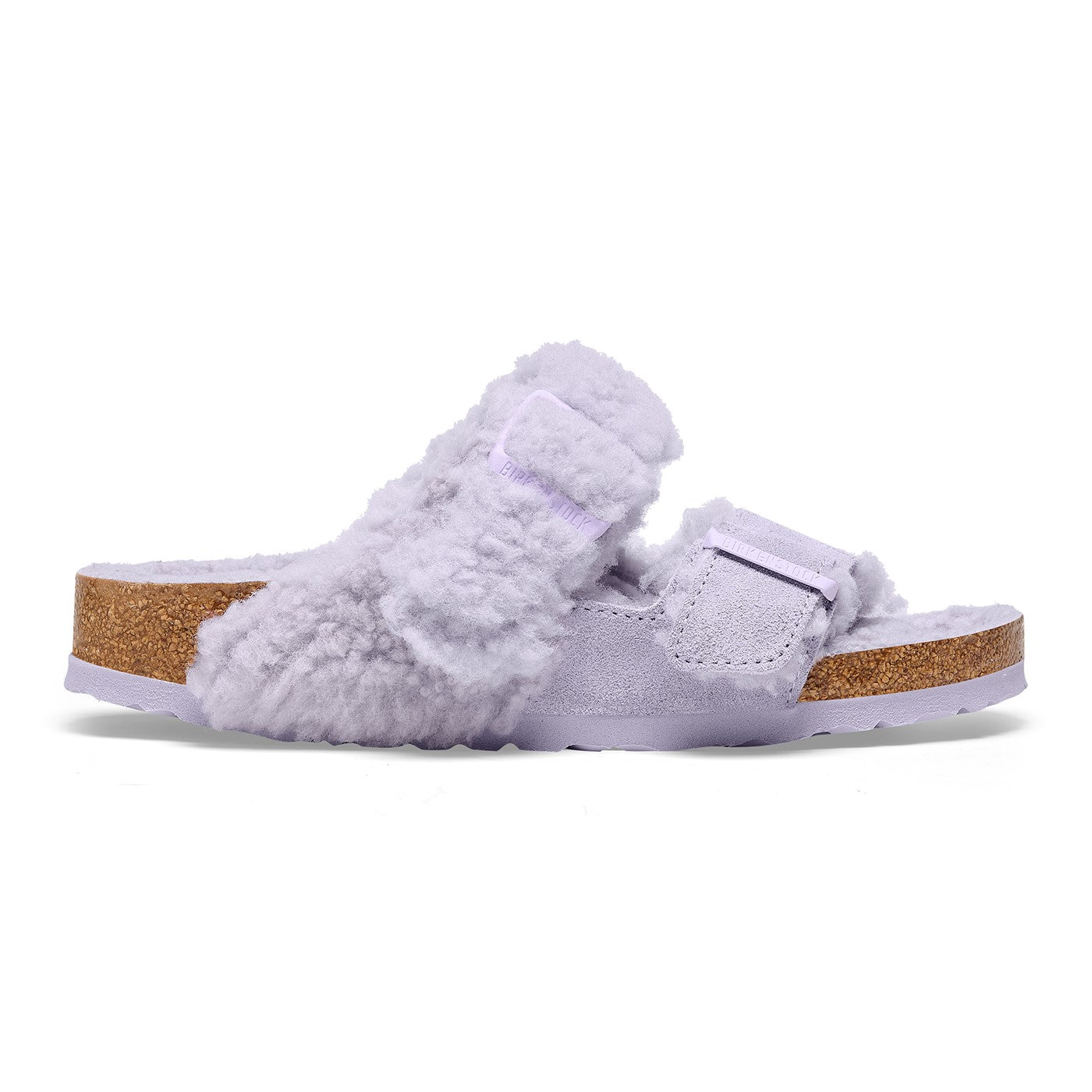 Arizona Split Teddy Parts Rivet Logo Suede Leather/Fur Narrow - Purple Fog