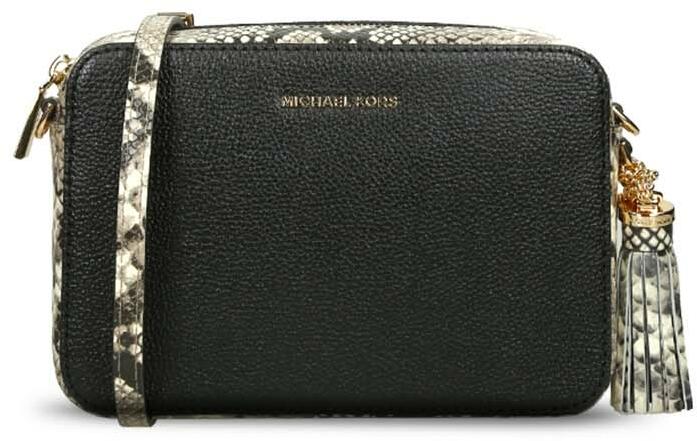 Ginny Medium Crossbody Bag - Pebbled Leather/Snake
