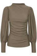 RifaGZ Puff Blouse - Earth - Gestuz - Bluser & Skjorter - VILLOID.no