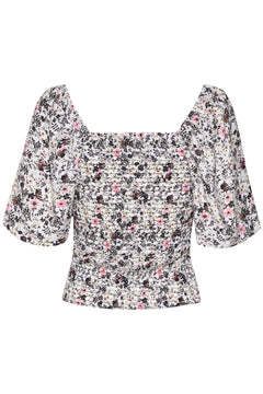 JosyGZ Blouse - Pink Flower Draft