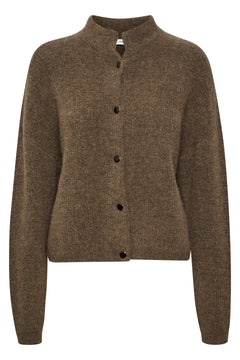 AlphaGZ Short Cardigan - Walnut Melange