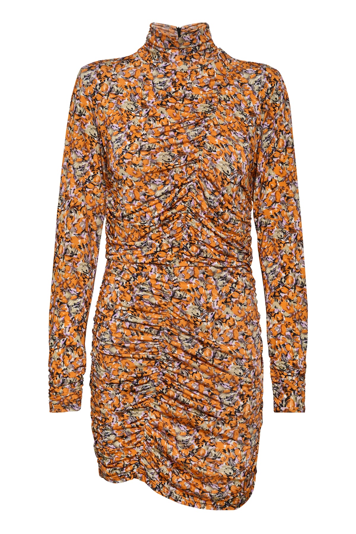OdaGZ Short Dress - Orange Purple Brush