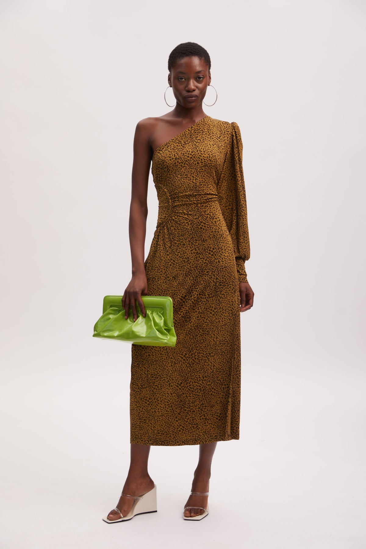 VeldaGZ Midi Patent Clutch - Dark Citron