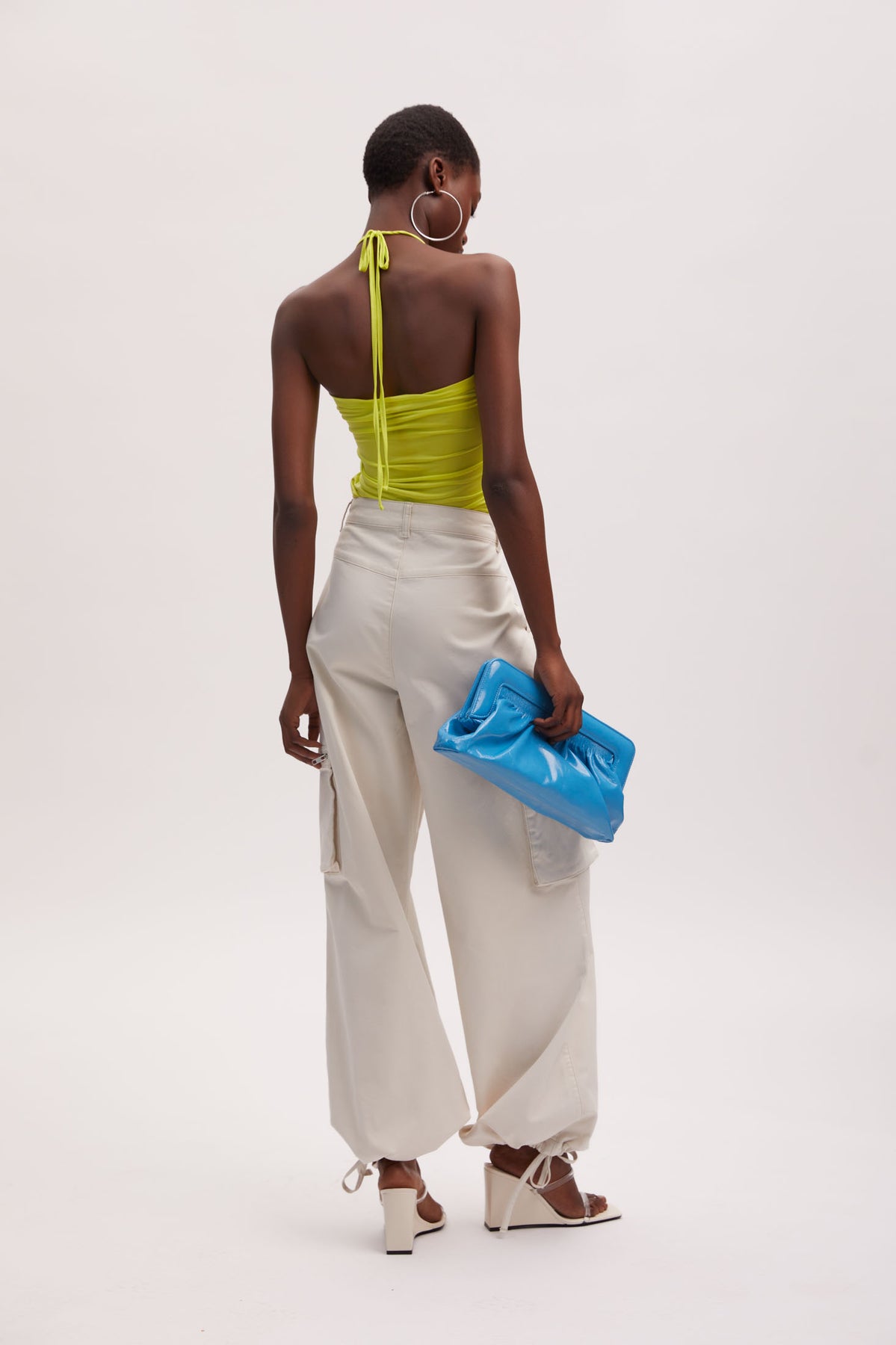VeldaGZ Midi Patent Clutch - Malibu Blue