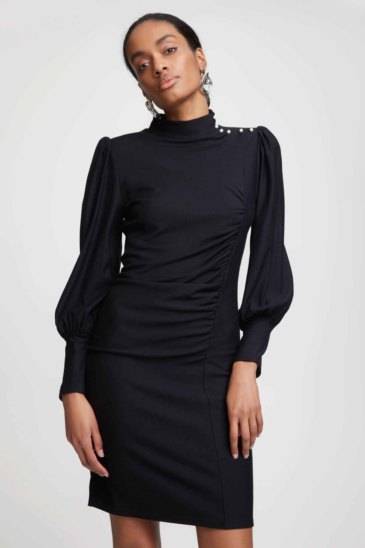Rifagz Button Dress - Black