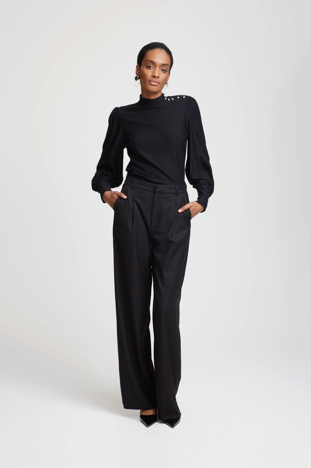 RifaGZ Button Blouse - Black