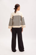 EmblaGZ Cardigan - Black/Off White