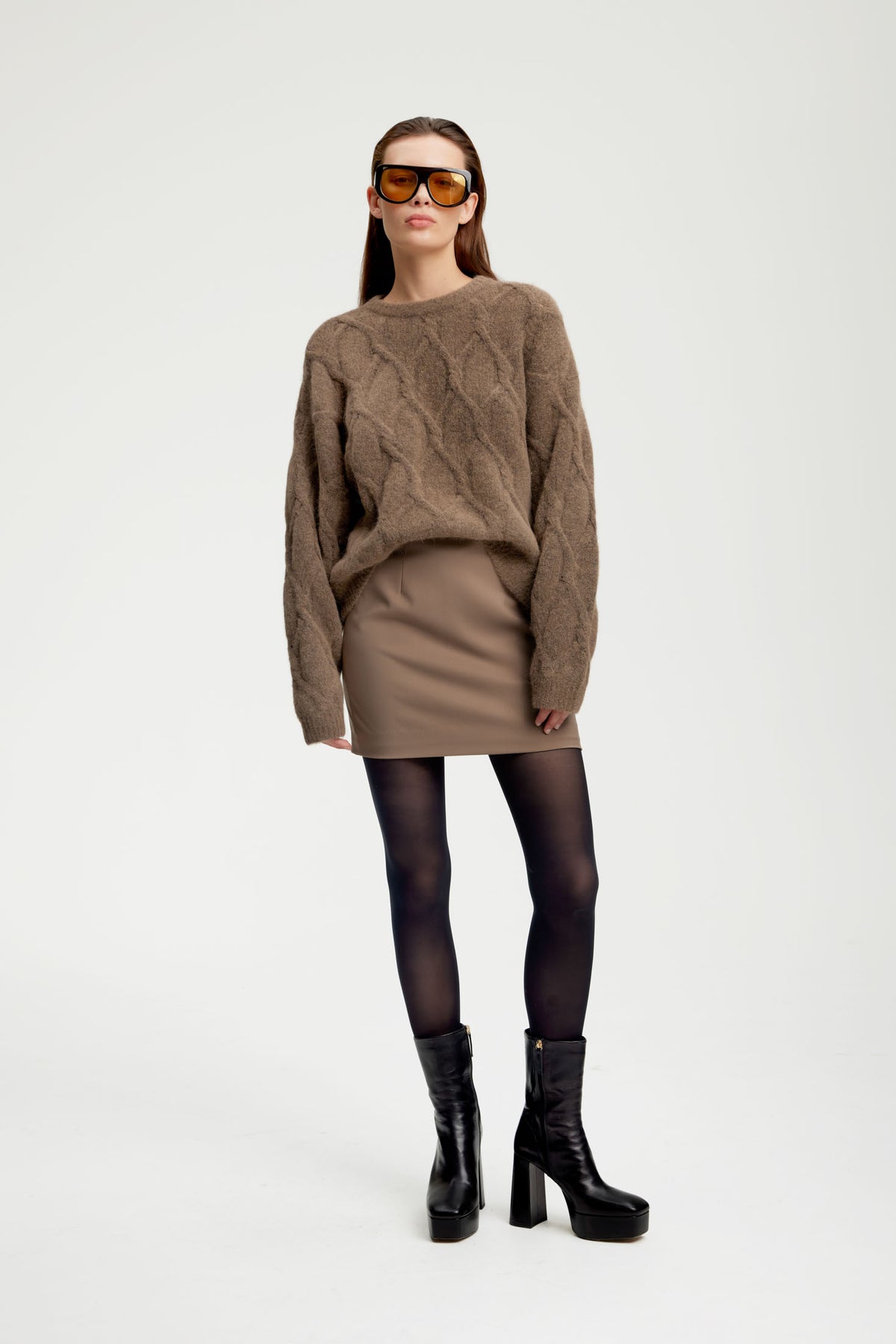 PaulaGZ MW Mini Skirt - Walnut