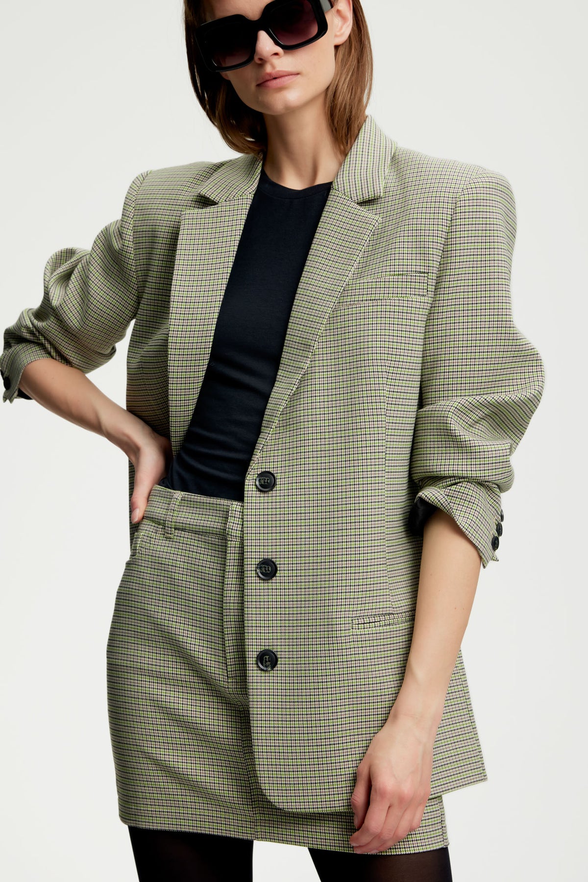 CinnaGZ MW Mini Skirt - Minced Herb Check