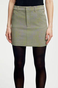 CinnaGZ MW Mini Skirt - Minced Herb Check