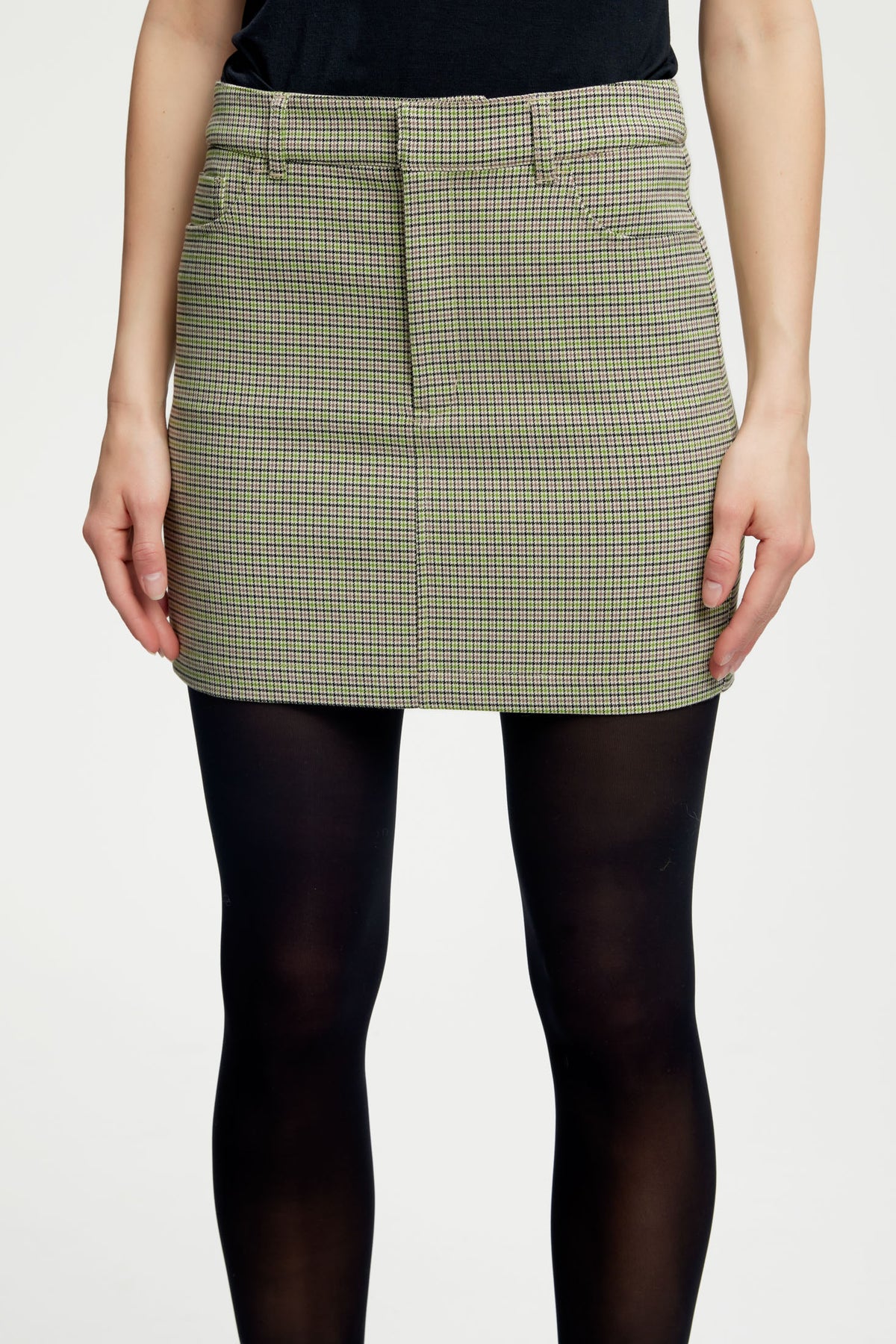 CinnaGZ MW Mini Skirt - Minced Herb Check