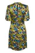 FloriaGZ Short Dress - Blue Green Multi Floral
