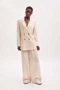 PaulaGZ Linen Blazer - Ancient Scroll