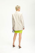 PaulaGZ Linen Blazer - Ancient Scroll