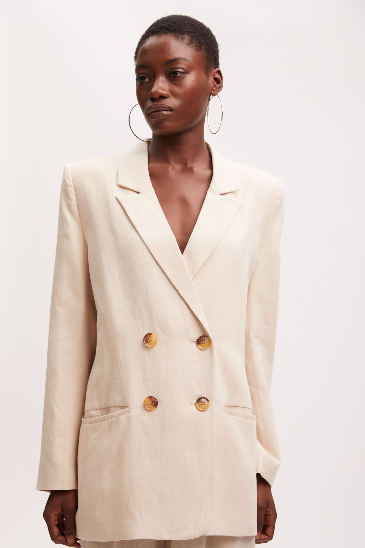 PaulaGZ Linen Blazer - Ancient Scroll