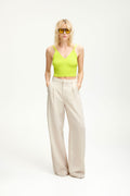 PaulaGZ Linen Mw Wide Pants - Ancient Scroll