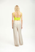 PaulaGZ Linen Mw Wide Pants - Ancient Scroll