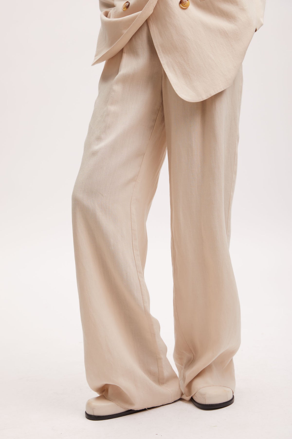 PaulaGZ Linen Mw Wide Pants - Ancient Scroll