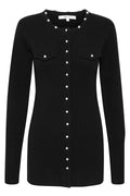 ManziGZ Wool Pearly Cardigan - Black