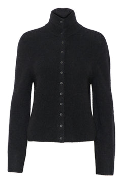 AlphaGZ High Neck Cardigan - Black
