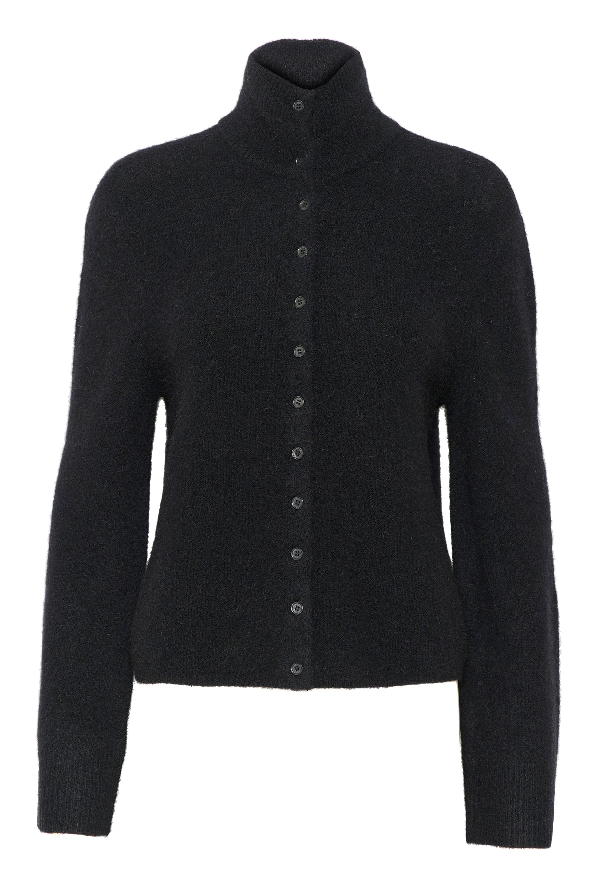 AlphaGZ High Neck Cardigan - Black