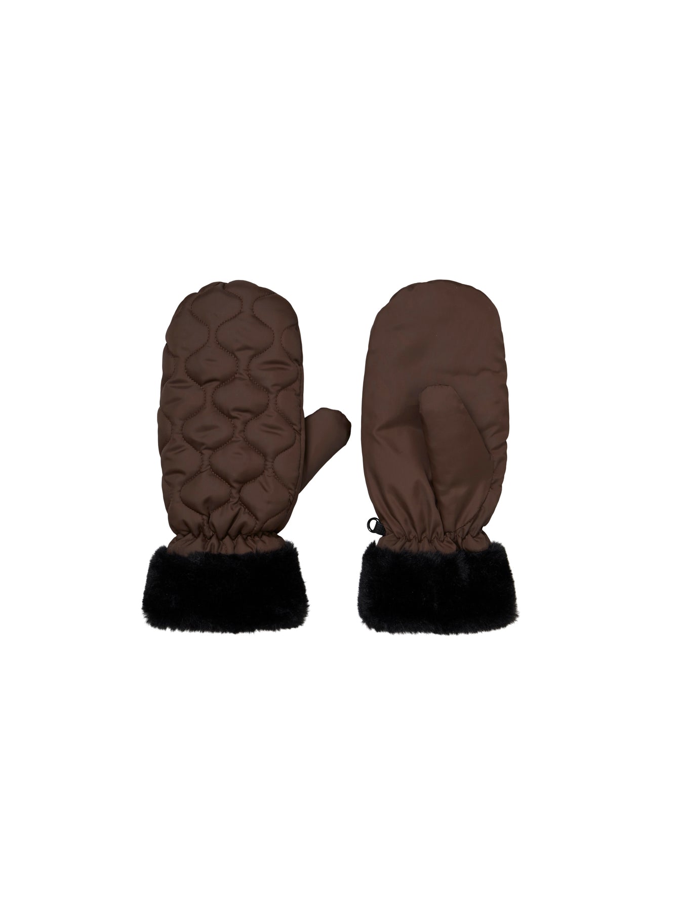 Makara Puff Mitttens - Hot Fudge Brown