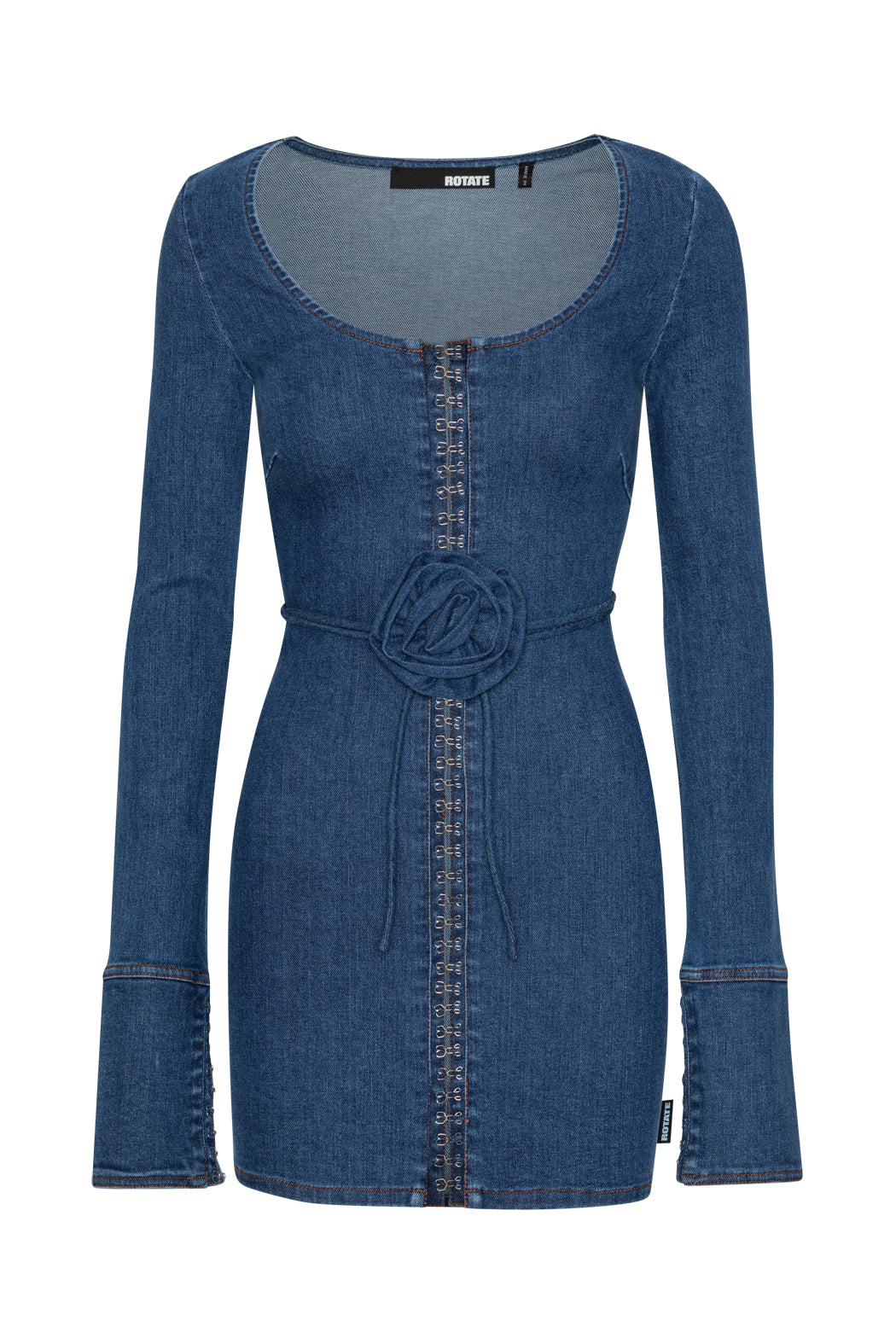 Stretchy Scoop Neck Dress - Orion Blue